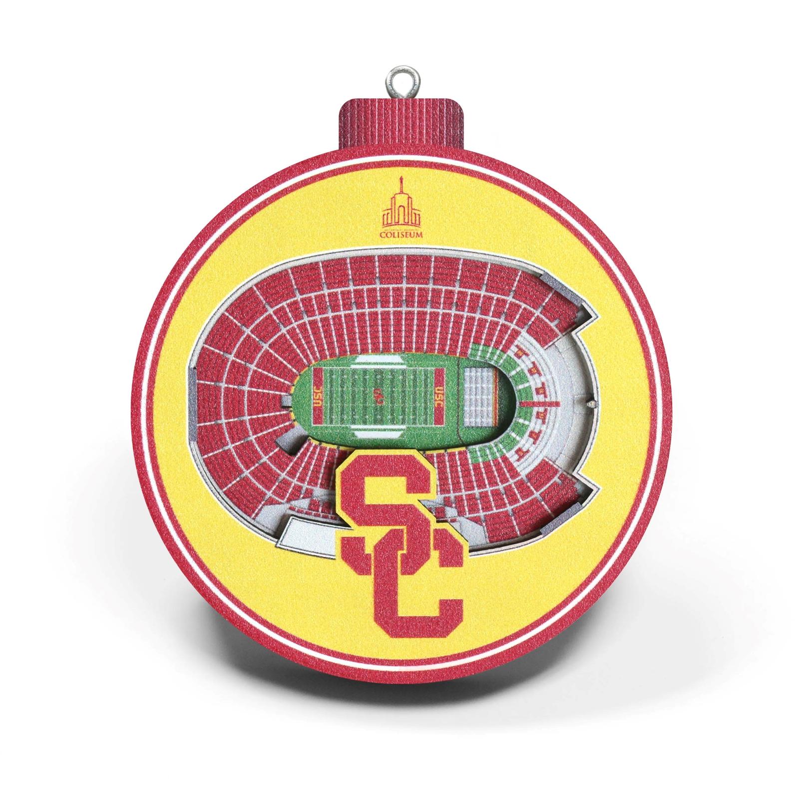 USC Trojans Coliseum 3D StadiumView Ornament by YouTheFan image01